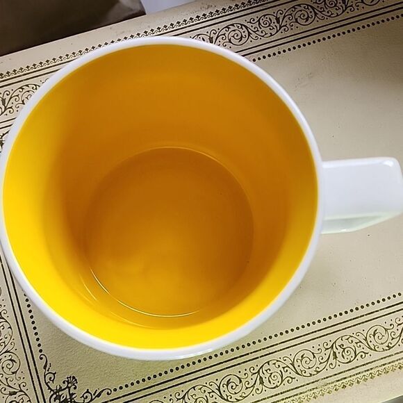 Starbucks Hawaii Palm Fronds Coffee Mug With Sunny Yellow Interior - Picture 2 of 9